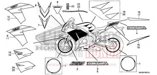 RAYURE/MARQUE (2) CBR1000SF de 2015